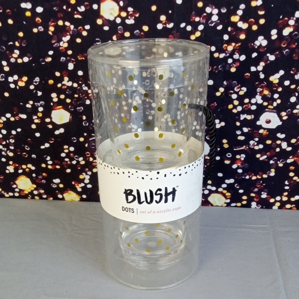 🏠 Blush Dots Acrylic Cup Set